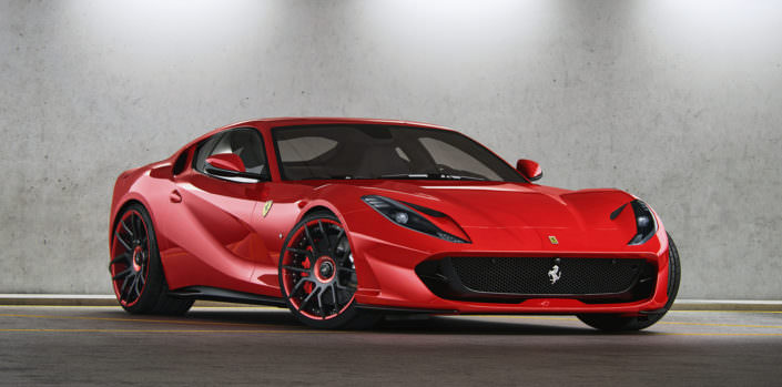 red 812 superfast tuning with forged wheels and springs