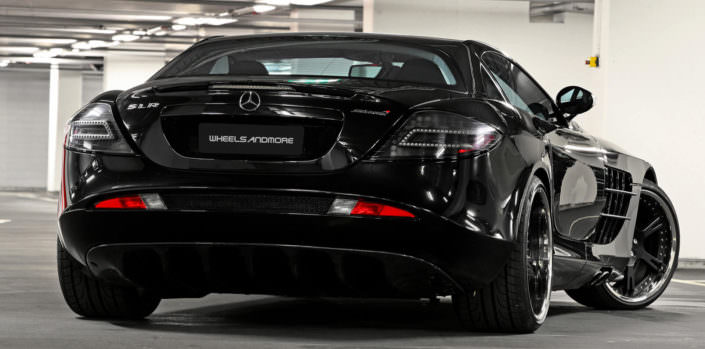 rear viwe mclaren mercedes slr tuning by wheelsandmore