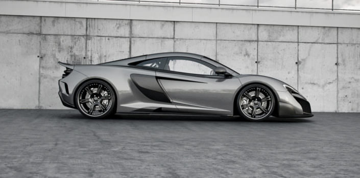 side view 675lt mclaren with tuning components from wheelsanmore such as wheels staggered