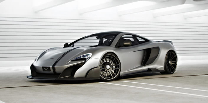 mclaren 675lt with ultra concave tuning wheels fiwe in black 20/21 inches